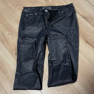 Melanie Lyne metallic sparkle coated skinny jeans